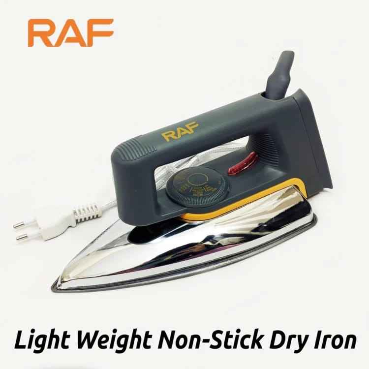 RAF Light Weight Dry Iron – 400 Watt - Home Appliance Designed For Fabric Pressing And Daily Ironing Routine
