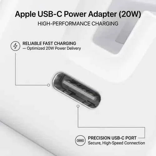 20W C To C PD 3 PIN Power Adapter For iPhone Fast Charger Adapter for iPhone and Compatible USB-C Devices