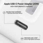 20W C To C PD 3 PIN Power Adapter For iPhone Fast Charger Adapter for iPhone and Compatible USB-C Devices