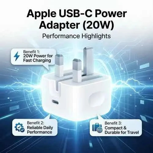 20W C To C PD 3 PIN Power Adapter For iPhone Fast Charger Adapter for iPhone and Compatible USB-C Devices