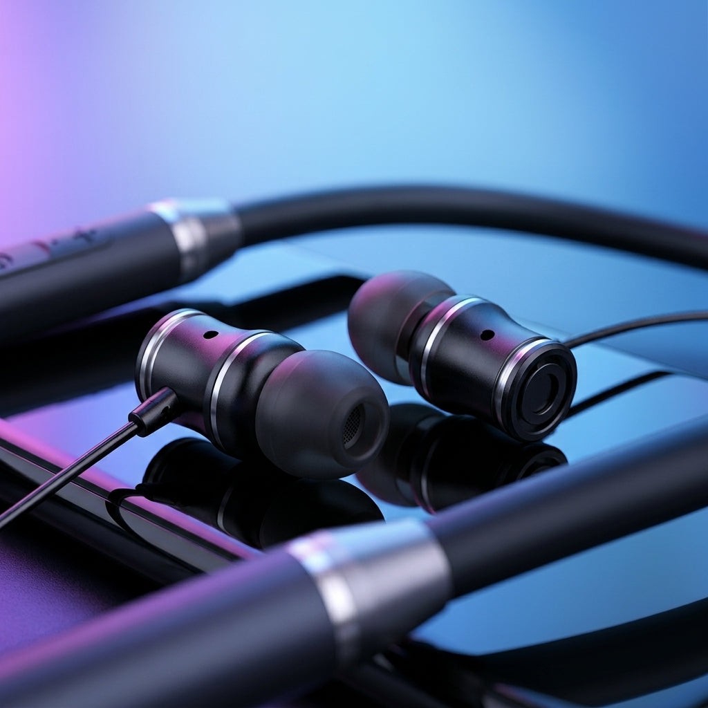 Lenovo HE05X Wireless Bluetooth Neckband Earphones – Magnetic Sports Earbuds with HD Sound & Built-in Mic