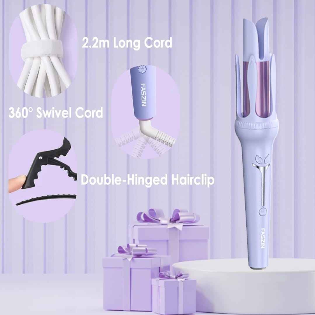 Hair Curler, 32mm Automatic Curling Iron, 3 Adjustable Temperatures And 2 Timer Reminders, Automatic Curling Iron For Long Hair, Double Anti-Scald Function, Australian Specification Plug, Suitable For Everyone ( Random Color )