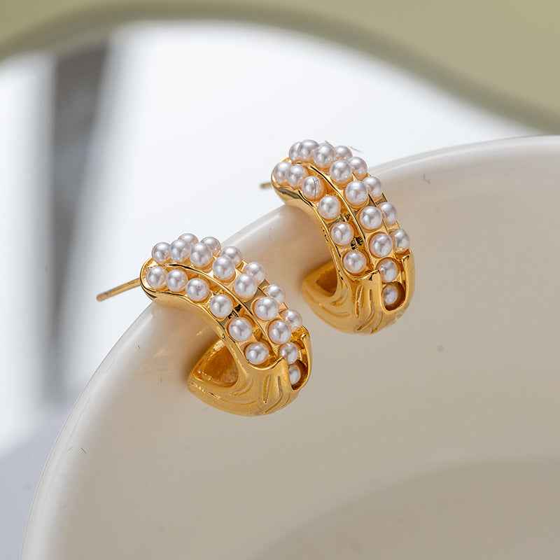 ZJX-169 Pearl Bali – Elegant Korean Style Earrings, Stylish Fashion Jewellery for Women