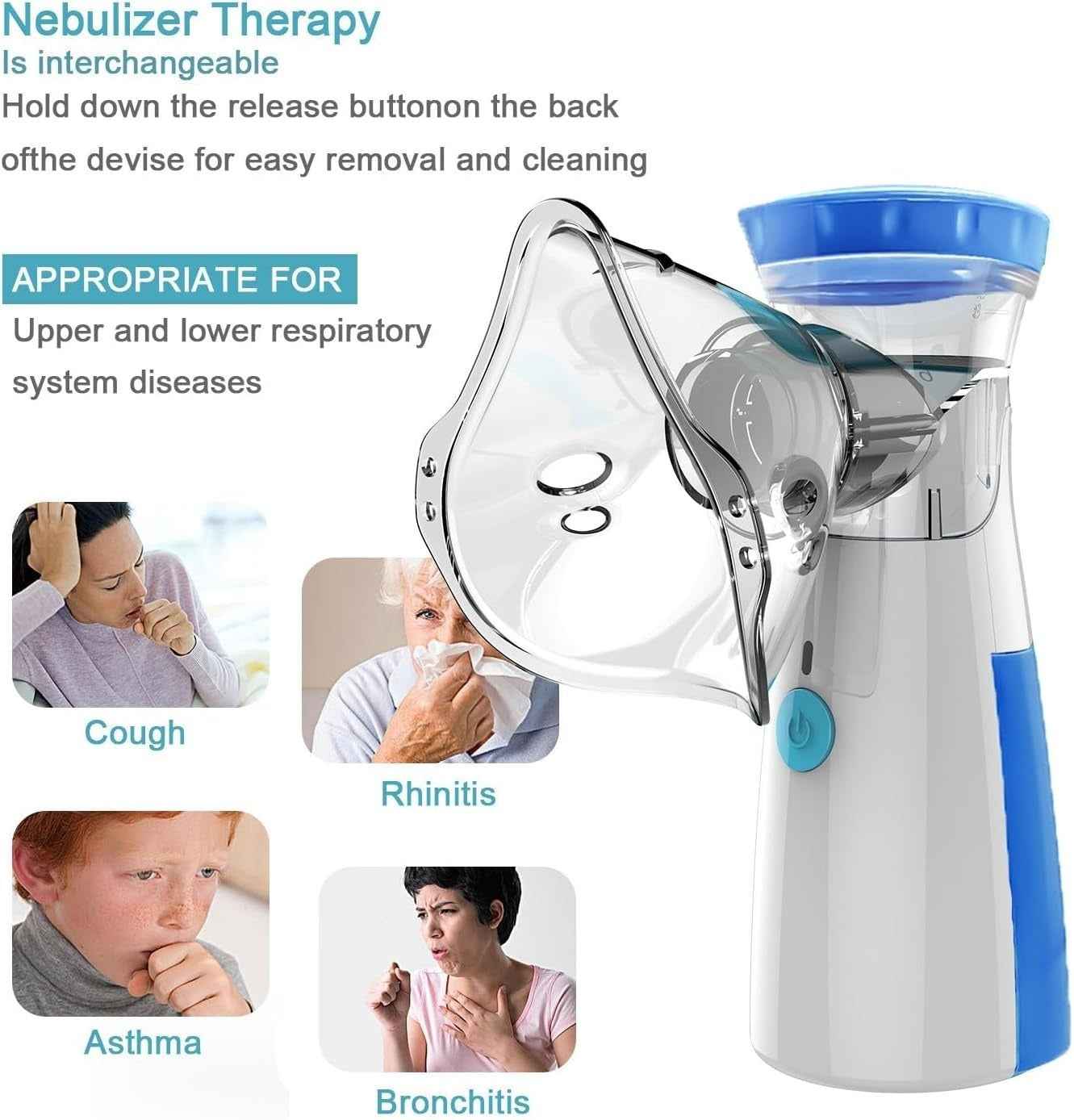 lPortable Mesh Nebulizer – Quiet & Rechargeable for Kids and Adults