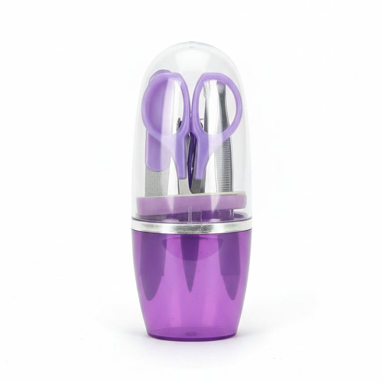 5 Piece Spa Manicure Set – Compact Travel Nail Care Kit with Custom Branding Options