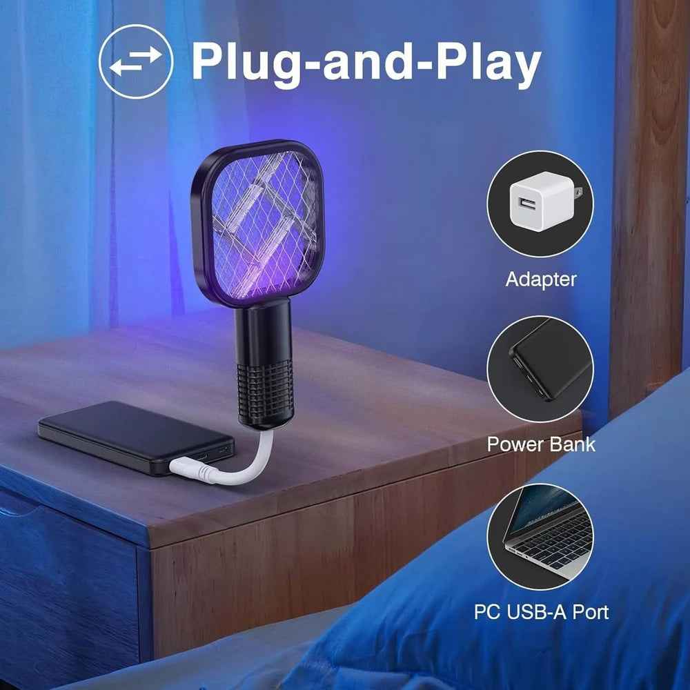 USB Rechargeable Mosquito Killer Racket | Portable Mosquito Repellent Racket With UV Light For Home Office Use