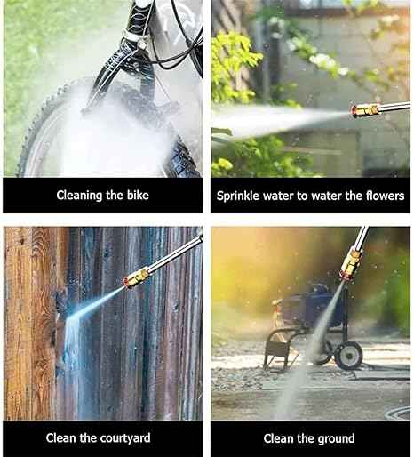 Automatic Cordless Car Wash Spray Gun | 48V High Pressure Lithium Battery | Wireless Foam Jet Washer (Double Battery)
