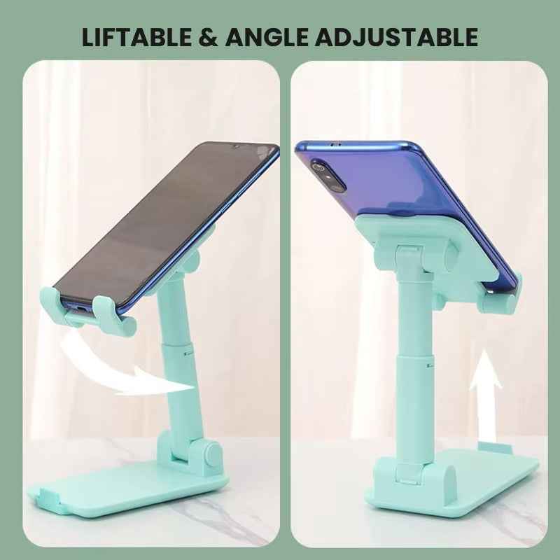 Adjustable Desktop Phone Holder Stand – Universal Mobile Stand with Angle & Height Adjustment | Foldable Anti-Slip Cell Phone Holder for All Smartphones