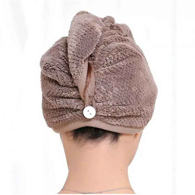 Pack Of 2 Super Absorbent Quick Dry Hair Towel Microfiber Wrap Turban For Women Curly Long Thick Hair (Random Colour)