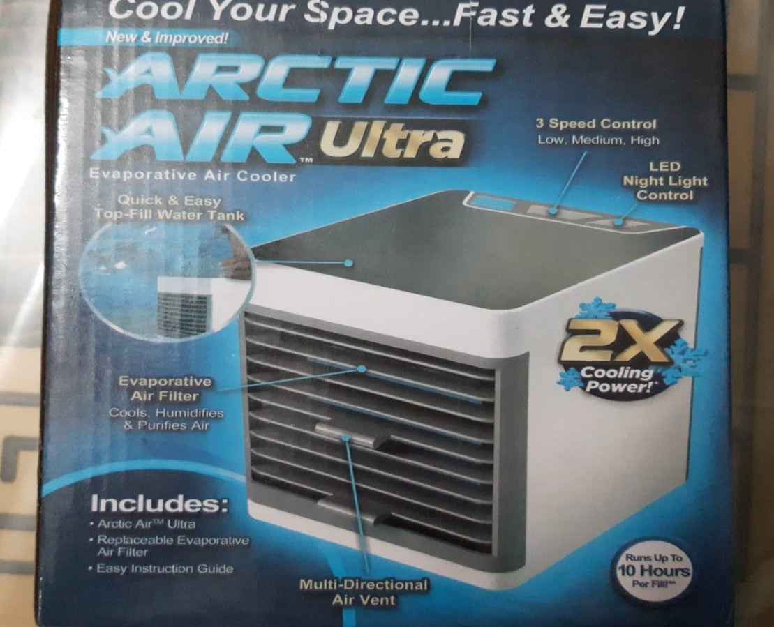 Arctic Air Ultra Evaporative Air Cooler By Ontel Portable 3 Speed Hydro Chill Technology With Cable Non Rechargeable