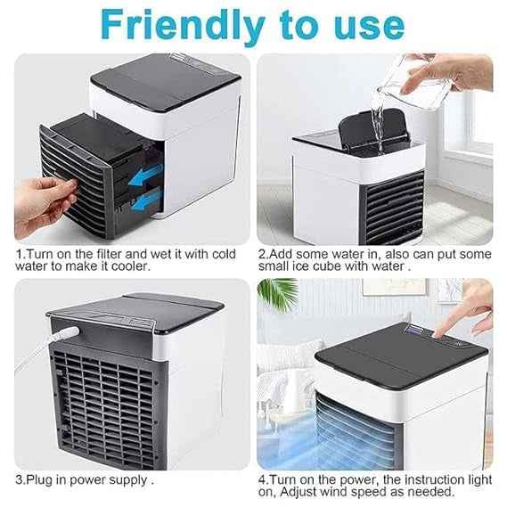 Arctic Air Ultra Evaporative Air Cooler By Ontel Portable 3 Speed Hydro Chill Technology With Cable Non Rechargeable