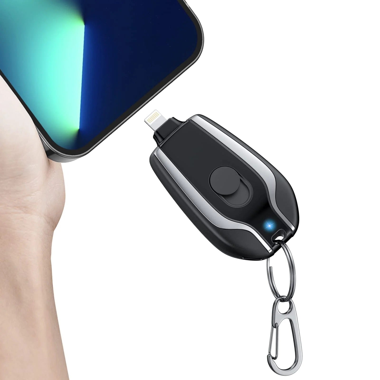 Mini Keychain Power Bank 1500mAh | Ultra-Compact Type-C Emergency Portable Charger | Instant Backup Power Pod