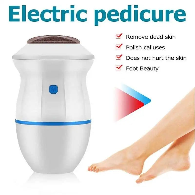 Find Back Electric Callus Remover – Rechargeable Portable Foot File Pedicure Tool with Replacement Head
