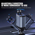 4 In 1 Fast Charging Usb-C Car Adapter - Car Accessory Designed For Power Charging And Daily Travel Routine - With Light