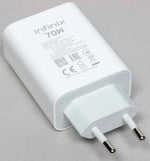 Infinix 70W USB Fast Charger with Type-C Cable | Super Fast Charging Adapter