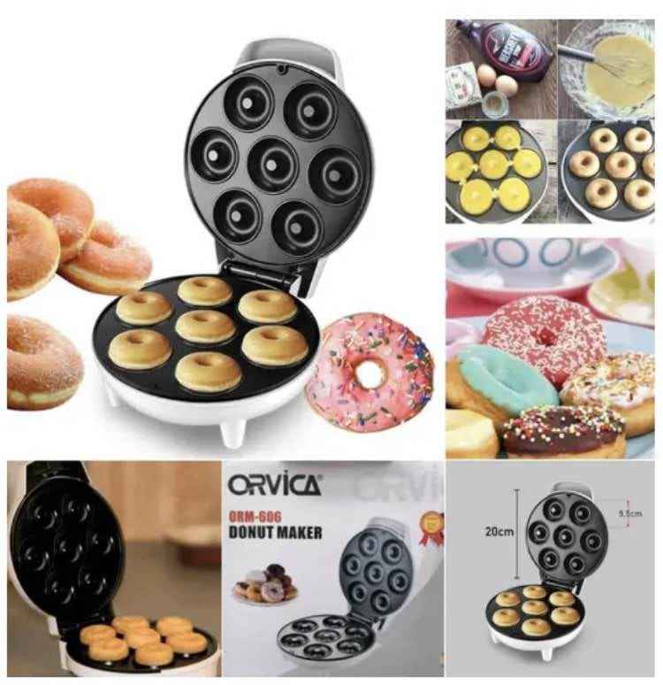 7-Piece Electric Donut Maker – Non-Stick Donut Baking Machine