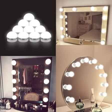 10 Bulbs Mirror Vanity Light | 3 Modes Makeup Dressing Table & Bathroom Mirror Vanity Lights