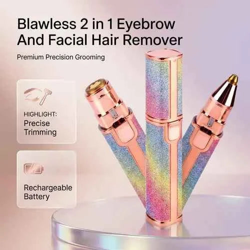 Blawless 2-in-1 USB Rechargeable Eyebrow Trimmer & Shaver (HX-203B)