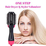 3 in 1 Professional Hot Air Hair Brush Styler - Dryer, Straightener & Curler