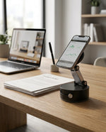 Double-Sided Vacuum Magnetic Phone Holder – Adjustable Foldable Rotating Suction Mount