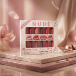 6 Pcs Nude & Red Matte Lip Gloss Set | High Pigmented Long Lasting Liquid Lipstick Collection