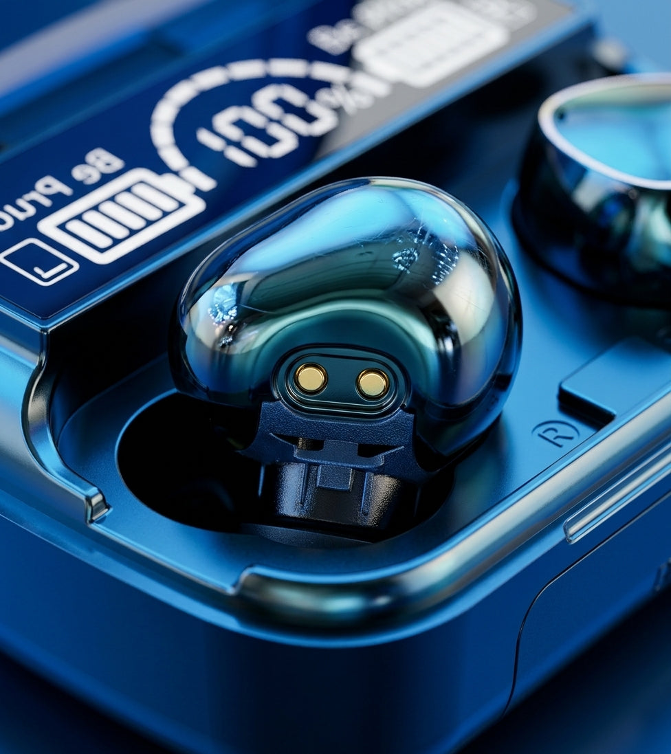 M10 TWS Wireless Bluetooth Earbuds with 9D Noise Reduction & Digital Display Charging Case