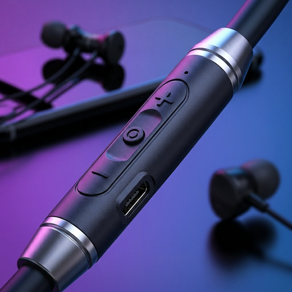 Lenovo HE05X Wireless Bluetooth Neckband Earphones – Magnetic Sports Earbuds with HD Sound & Built-in Mic