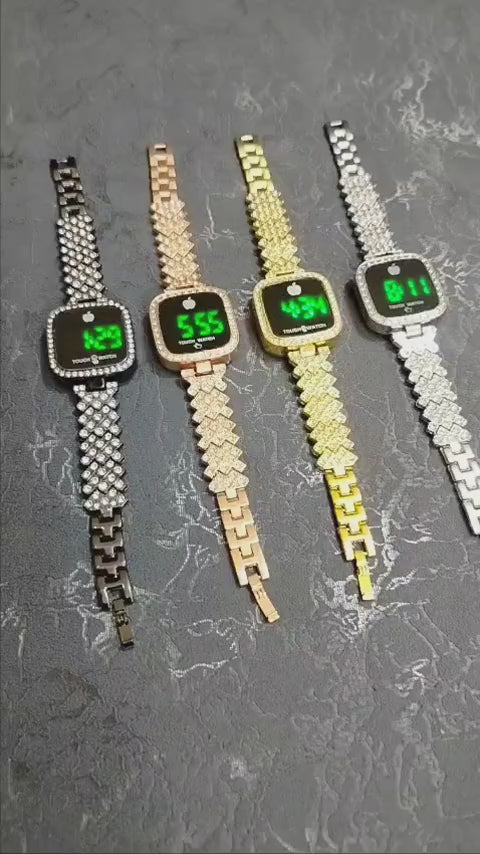 Ladies Square Dial Digital Watch Stylish Design Clear Display Comfortable Strap Easy To Use Reliable Performance Perfect For Daily Wear